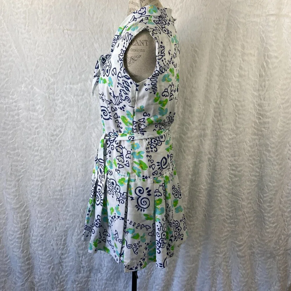 Vintage 60's Romper Culottes Liberty Circle Scooter Dress MOD Pattern Geometric - Picture 4 of 12